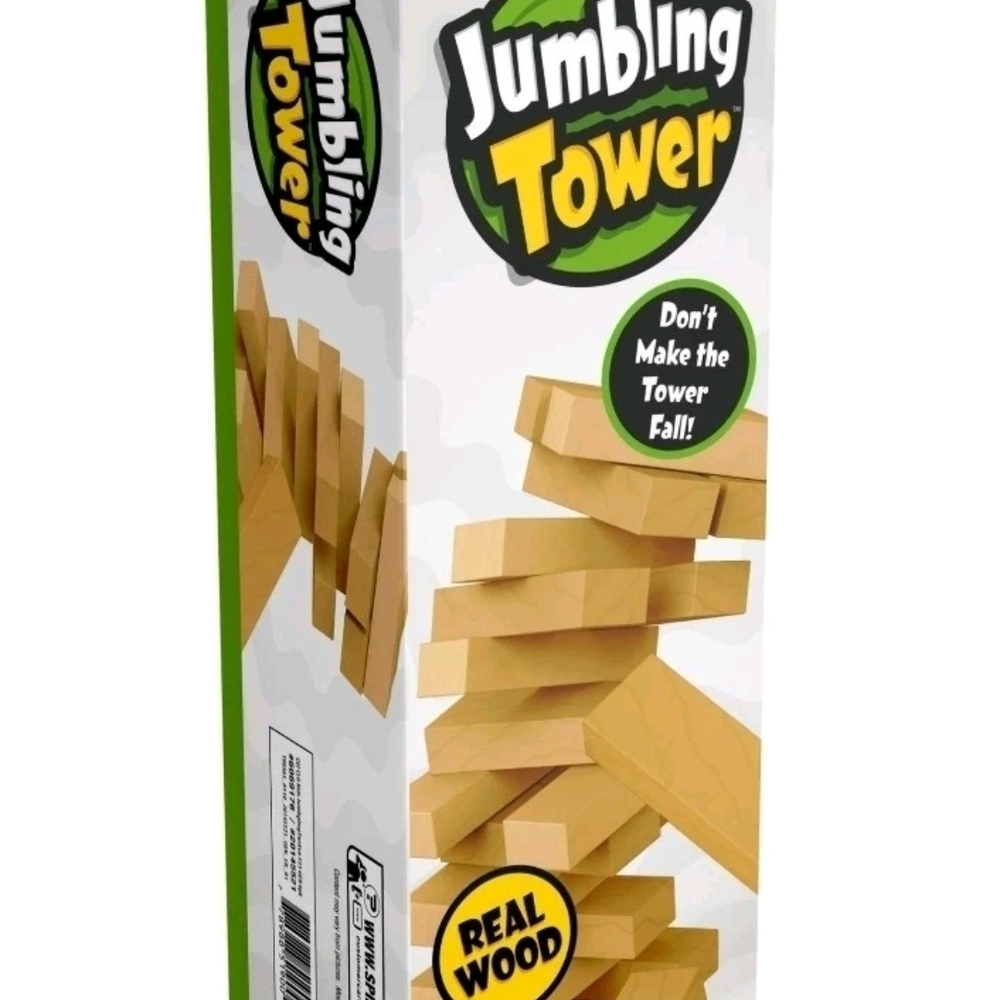 Jumbling Tower Real Wood Game - Tan